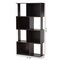 Baxton Studio Riva Dark Brown Finished Geometric Wood Bookshelf 159-9866 - alternate 4